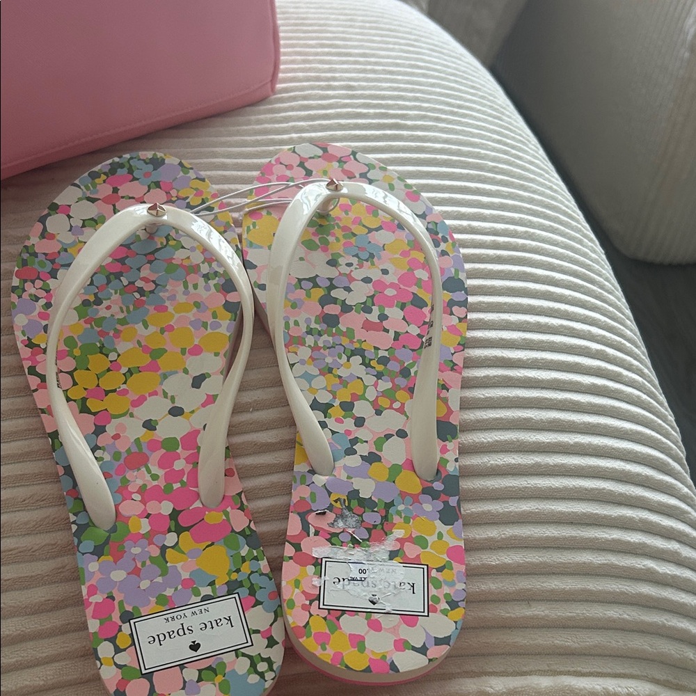Kate Spade Multicolor Floral Flip Flops